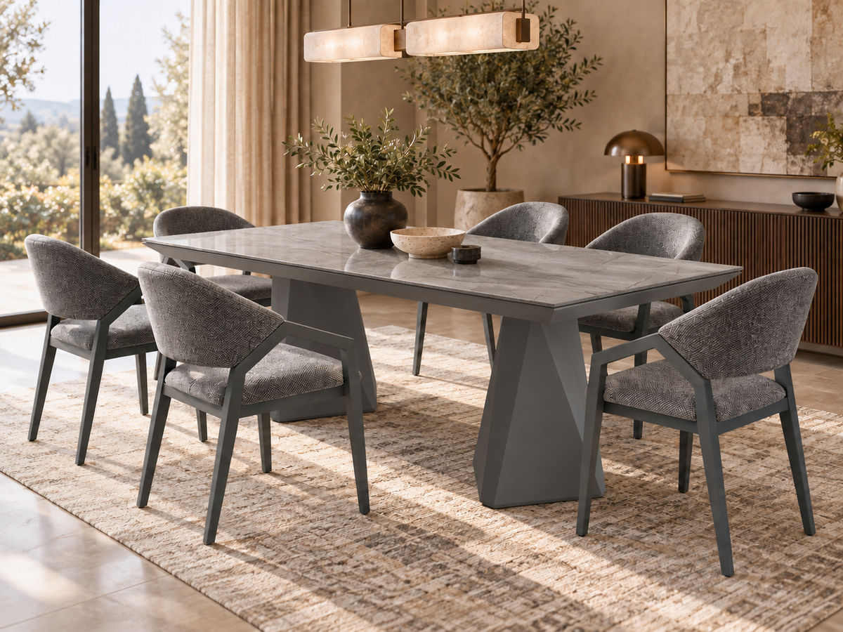Ensemble de salle à manger Diamond – table à manger extensible + 6 chaises Diamond