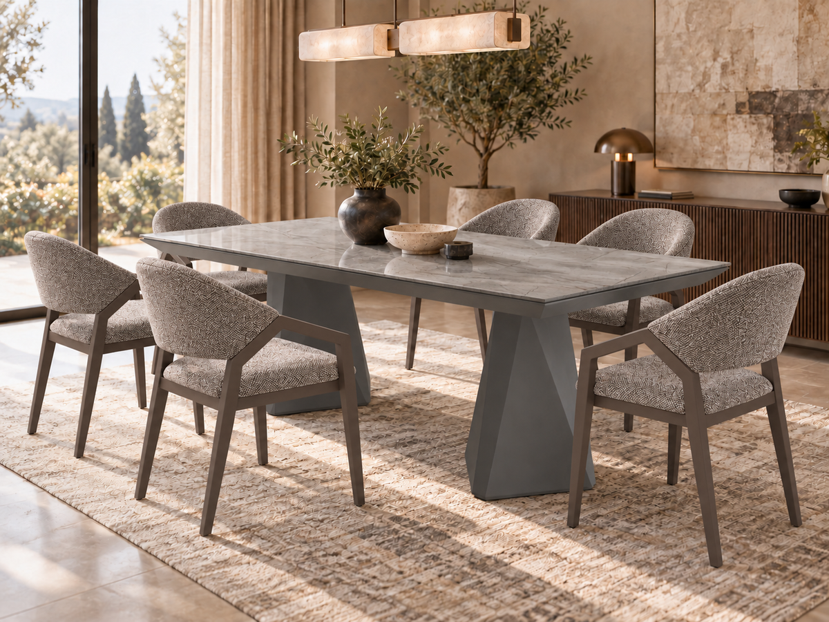 Ensemble de salle à manger Diamond – table à manger extensible + 6 chaises Diamond
