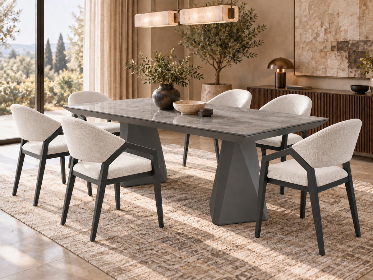 Ensemble de salle à manger Diamond – table à manger extensible + 6 chaises Diamond