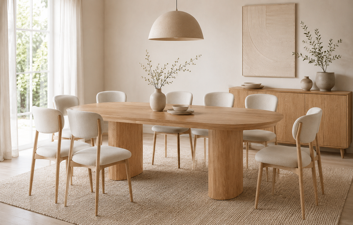 Table à manger extensible Como 200–290 cm – chêne naturel