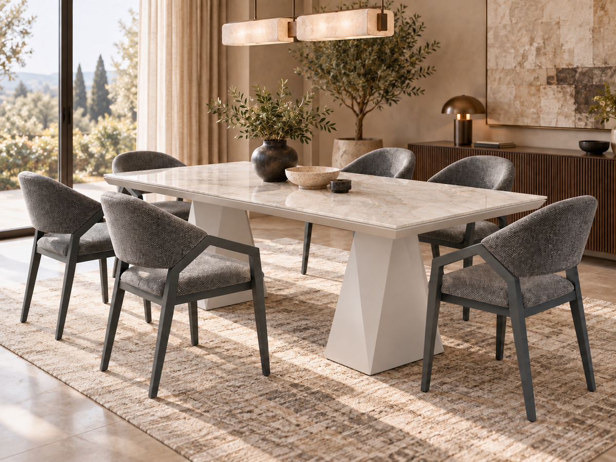 Ensemble de salle à manger Diamond – table à manger extensible + 6 chaises Diamond
