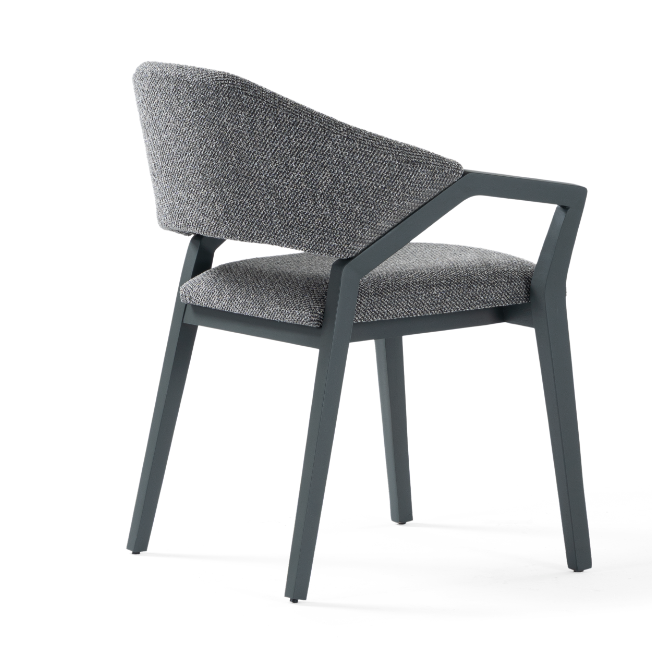Chaise de salle à manger rembourrée Diamond avec accoudoirs