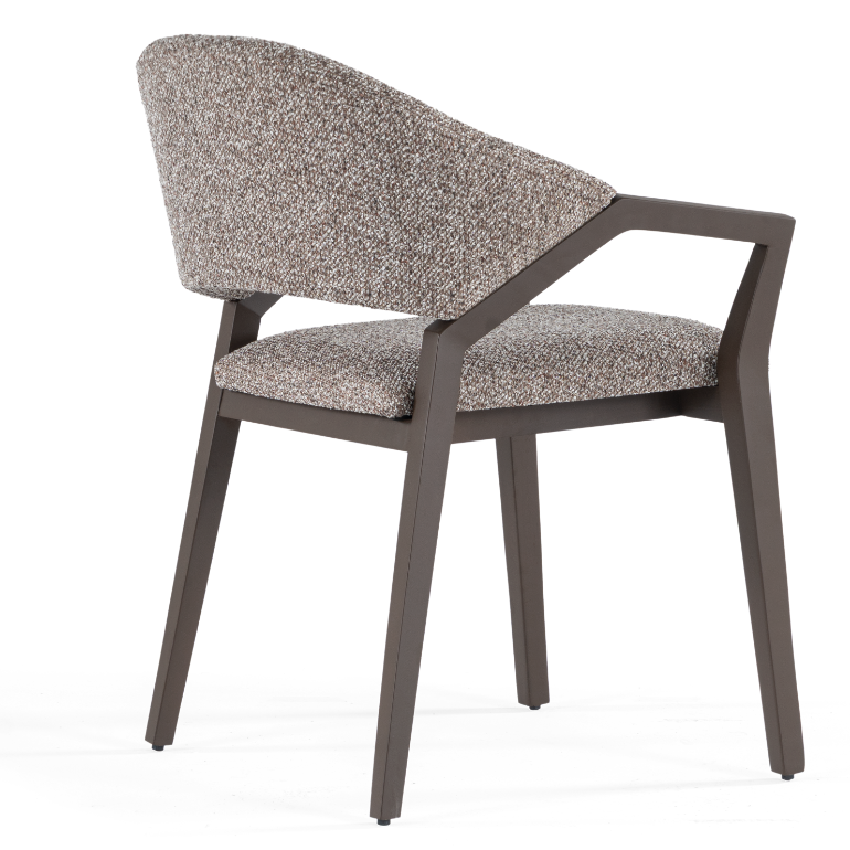 Chaise de salle à manger rembourrée Diamond avec accoudoirs