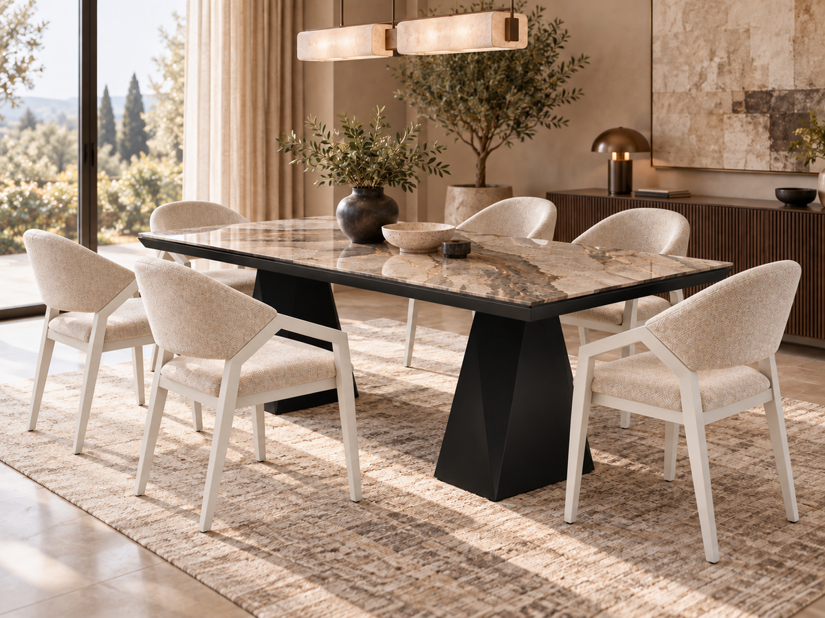 Ensemble de salle à manger Diamond – table à manger extensible + 6 chaises Diamond